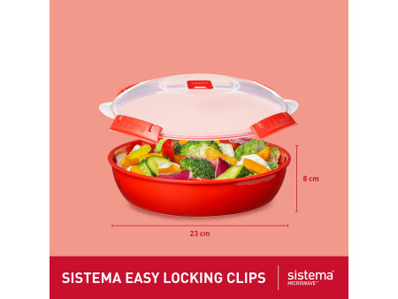 Sistema Boîte pour micro-ondes MICROWAVE, 1,29 l, rouge