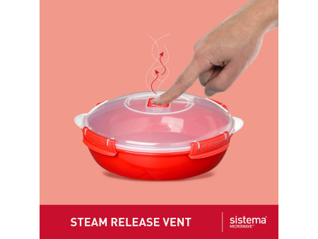 Sistema Boîte pour micro-ondes MICROWAVE, 1,29 l, rouge