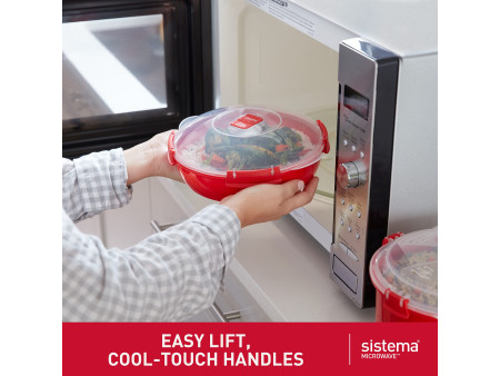 Sistema Boîte pour micro-ondes MICROWAVE, 1,29 l, rouge