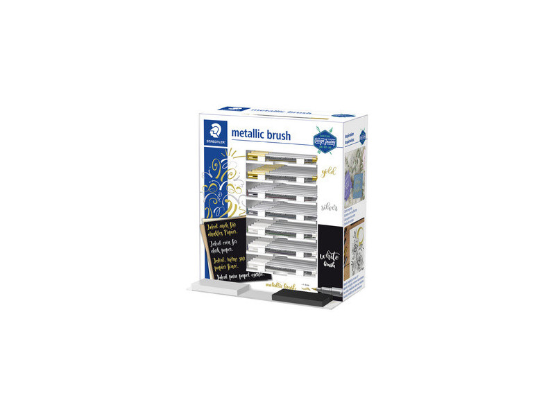 STAEDTLER Feutre pinceau metallic brush, présentoir de 70
