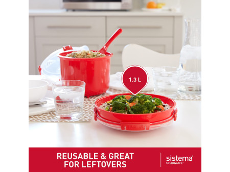 Sistema Boîte pour micro-ondes MICROWAVE, 1,29 l, rouge