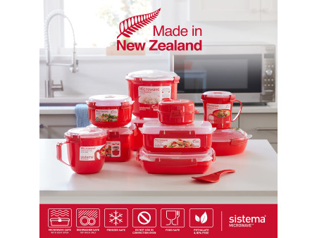 Sistema Boîte pour micro-ondes MICROWAVE, 1,29 l, rouge