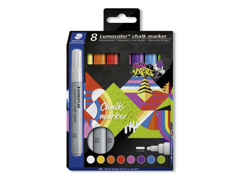 STAEDTLER Lumocolor Marqueur à la craie chalk marker, étui