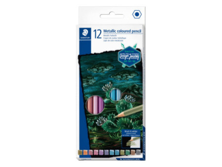 STAEDTLER Crayon de couleur métallisé, étui carton de 12