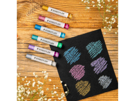 STAEDTLER Pastel à l'huile métallisé, étui carton de 6