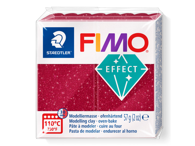 FIMO Pâte à modeler EFFECT, galaxy rouge, 57 g