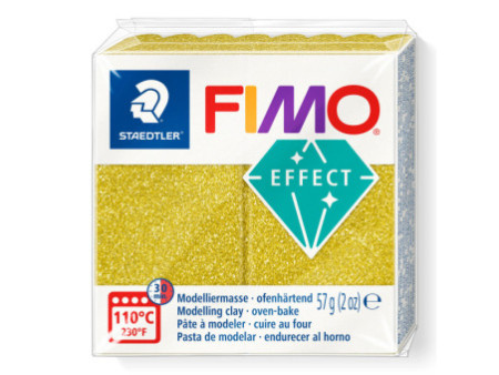 FIMO Pâte à modeler EFFECT, or pailleté, 57 g