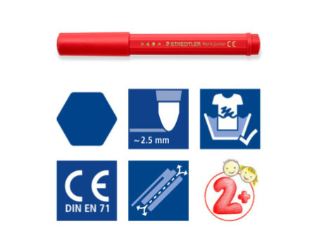 STAEDTLER Feutre Noris junior, étui carton de 12