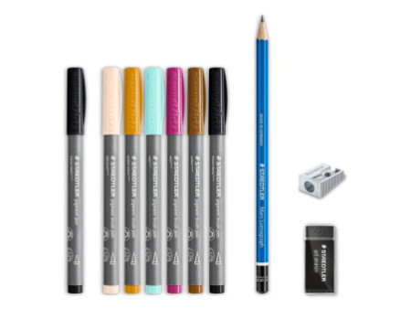 STAEDTLER Kit de dessin Line Art & Botanical Set, 10 pièces