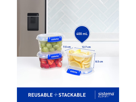 Sistema Boîte de conservation KLIP IT PLUS, 400 ml, set de 3