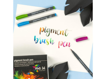 STAEDTLER Feutre pigment brush pen, étui carton de 36