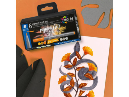 STAEDTLER Feutre pigment brush pen 'Greys & Caramels'