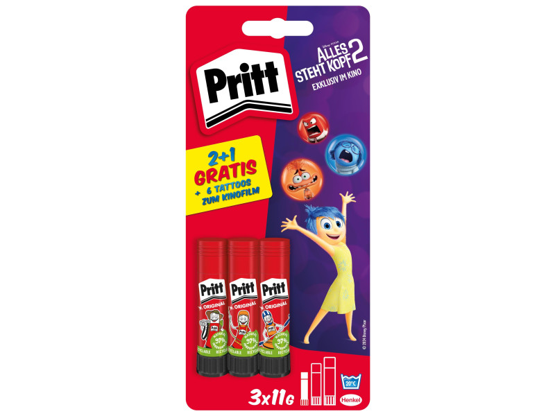 Pritt Bâton de colle BTS 2025, 3 x 11 g