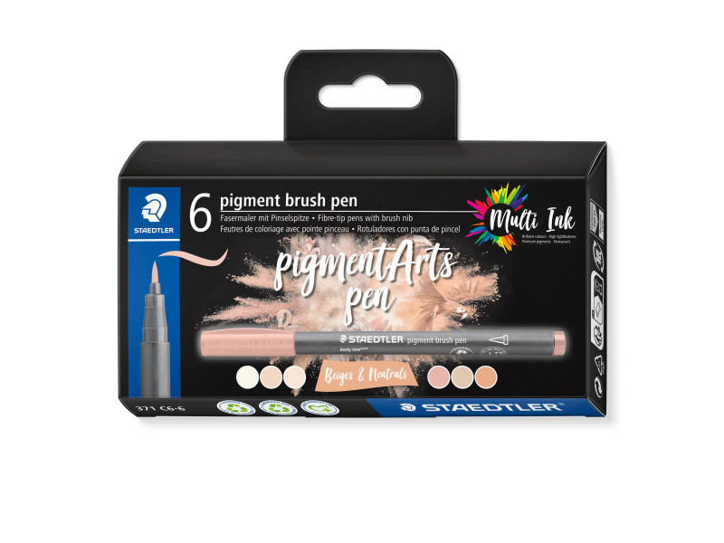 STAEDTLER Feutre pigment brush pen 'Nudes & Beiges'