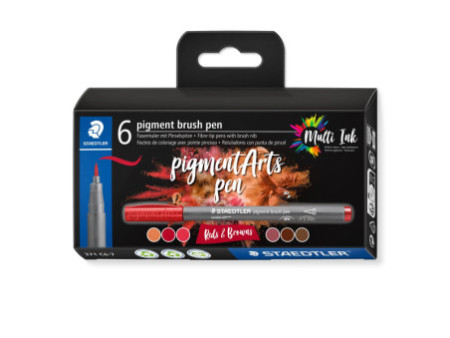 STAEDTLER Feutre pigment brush pen 'Reds & Browns'