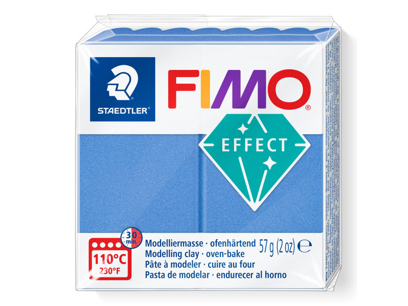 FIMO Pâte à modeler EFFECT, 57 g, bleu métallisé