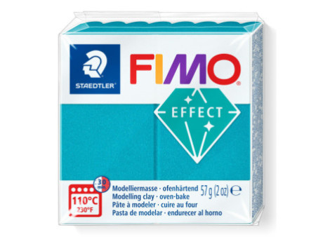 FIMO Pâte à modeler EFFECT, 57 g, turquoise métallisé