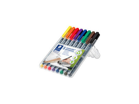 STAEDTLER Marqueur permanent 318F Lumocolor, étui de 4, noir