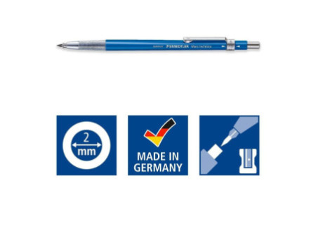 STAEDTLER Porte-mine Mars technico 780 C, bleu, étui de 6