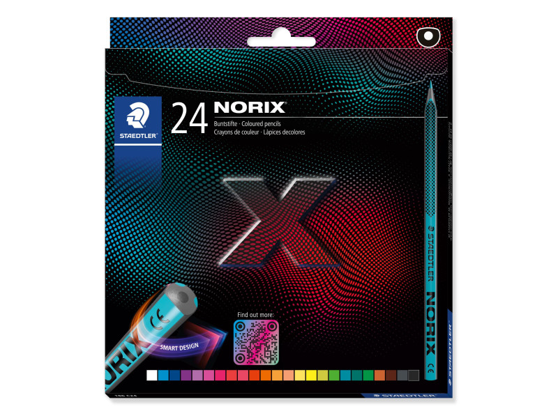 STAEDTLER Crayon de couleur NORIX, étui en carton de 24