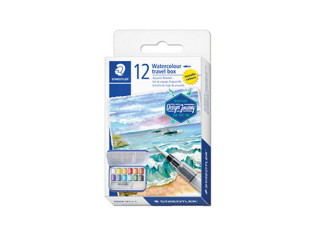 STAEDTLER Peinture aquarelle métallisée, étui en métal de 12
