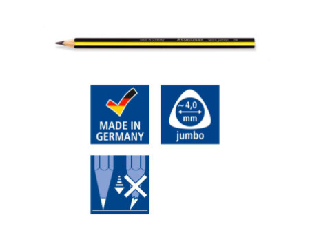 STAEDTLER Crayon de papier Noris jumbo, HB, pot de 48
