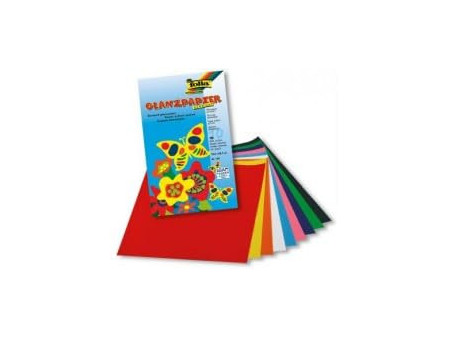 folia Papier brillant, 185 x 297 mm, 10 feuilles