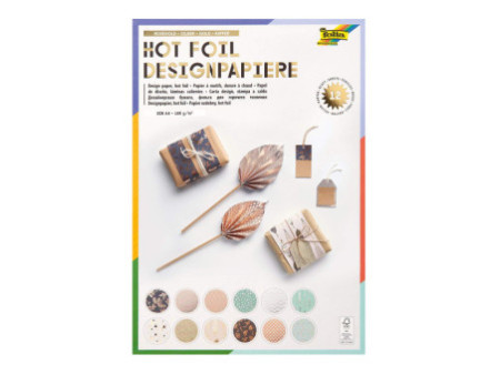 folia Bloc de papier design 'Hotfoil', A4, 165 g/m2