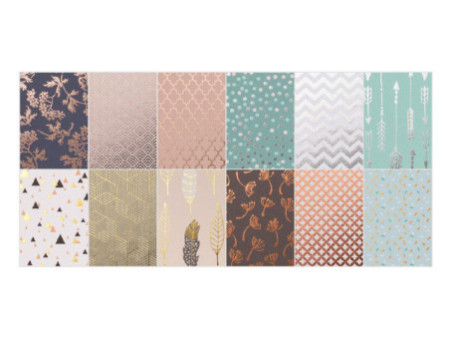 folia Bloc de papier design 'Hotfoil', A4, 165 g/m2