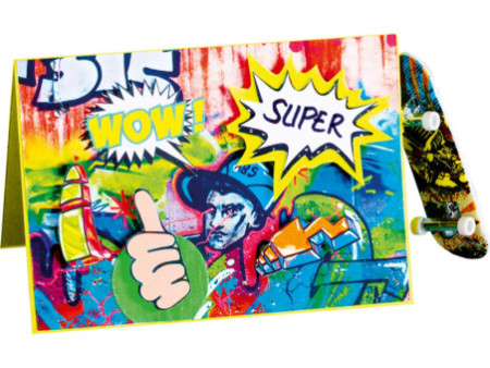 folia Bloc en papier à motifs 'Graffiti', 240 x 340 mm