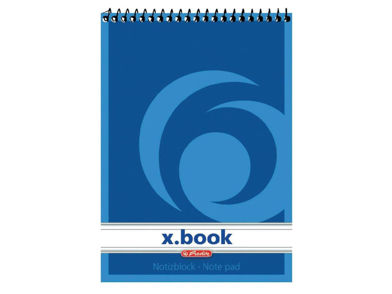 herlitz Bloc-notes à spirale x.book, A7, 50 pages, ligné