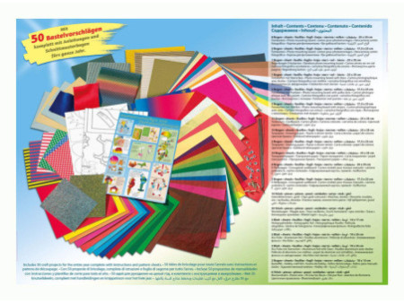 folia Mallette de bricolage de papier Jumbo, 107 pièces
