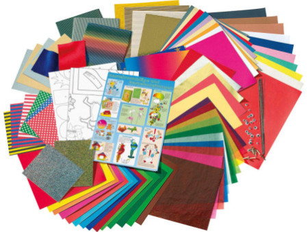 folia Mallette de bricolage de papier Jumbo, 107 pièces