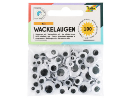 folia Yeux vacillants, autocollants, tailles assorties