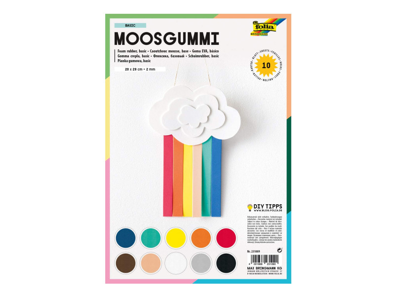 folia Mousse en caoutchouc, 200 x 290 mm, 10 feuilles