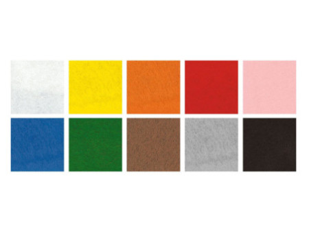 folia Feutrine de bricolage, 200 x 300 mm, 150 g/m2,couleurs