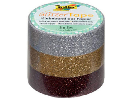folia Ruban adhésif 'Glitter-Tape', blanc / gris / noir