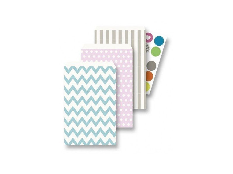 folia Sacs en papier, 130 x 200 mm, avec motifs, assorti