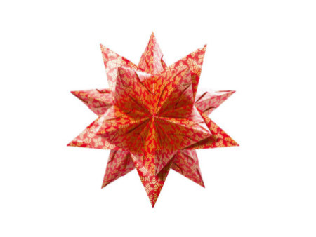 folia Feuilles de papier pliable étoile Bascetta, rouge