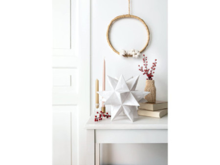 folia Feuille de papier pliable étoile Bascetta, blanc