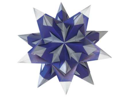 folia Feuilles de papier pliable étoile Bascetta, 75 g/m2