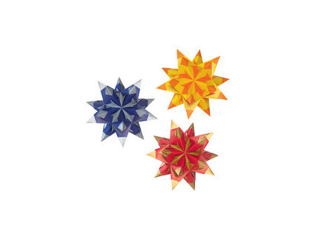folia Feuilles de papier pliable étoile Bascetta, 75 g/m2