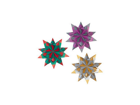 folia Feuilles de papier pliable étoile Bascetta, 75 g/m2