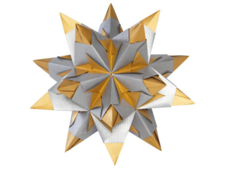 folia Feuilles de papier pliable étoile Bascetta, 75 g/m2