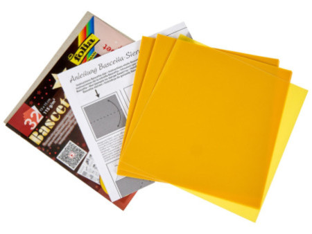folia Feuilles de papier pliable étoile Bascetta, jaune