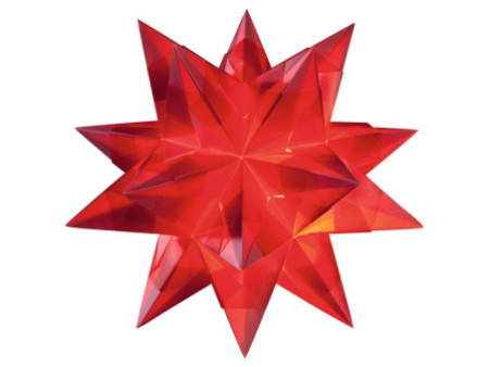 folia Feuilles de papier pliable étoile Bascetta, rouge