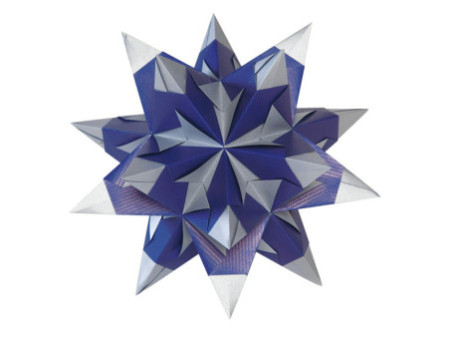 folia Feuilles de papier pliable étoile Bascetta, 75 g/m2