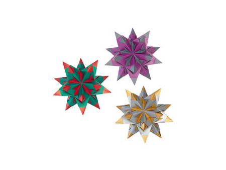 folia Feuilles de papier pliable étoile Bascetta, 75 g/m2