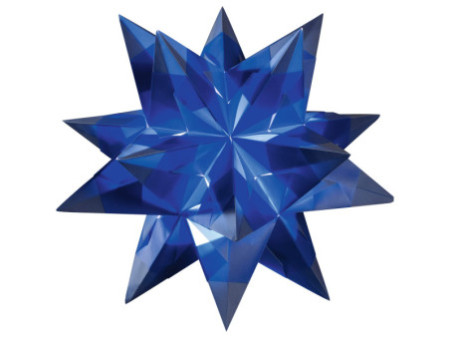 folia Feuille de papier pliable étoile Bascetta, bleu