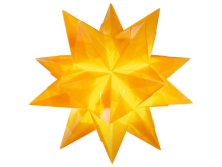 folia Feuille de papier pliable étoile Bascetta, jaune